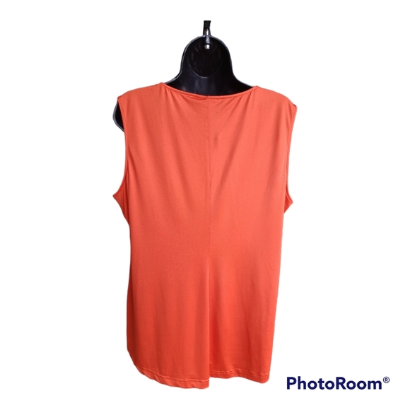 🎯🎯 Sale 🎯🎯 ECI New York Cream & Orange Burnt Top Sz XL - Picture 4 of 7